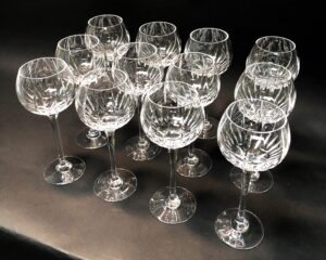 Set of 12 Mikasa Arctic Lights Clear Hock Wine Glasses