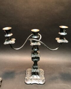 Pair of Silverplate Candleabras