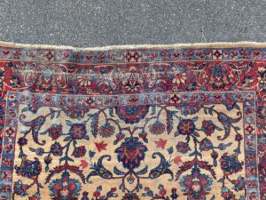 Antique 6x11 Persian Yazd Handmade Wool Rug