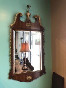 Friedman Brothers Gold Adorned Chippendale Mirror
