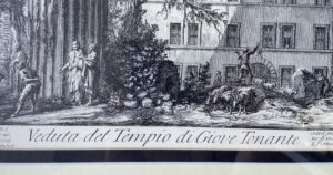 View of the Temple of Thundering Jupiter in Rome Engraving