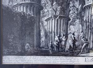 View of the Temple of Thundering Jupiter in Rome Engraving