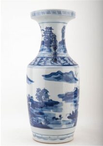 Pair of Chinese Blue & White Vases