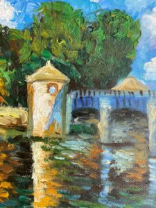 Hand Painted Reproduction of Claude Monet’s ‘The Bridge at Argenteuil’ on Canvas