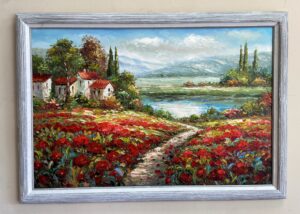 Original Heavily Textured Landscape Oil on Canvas