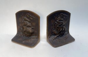 Pair of Cast Ship Bookends