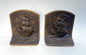 Pair of Cast Ship Bookends