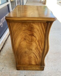 Large Flamed Mahogany Nightstand