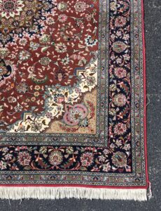 5x7 Handknotted Mashad Style Area Rug with Silk Highlights