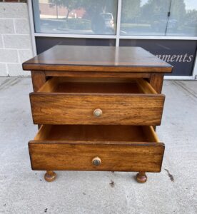 Two Drawer End Table