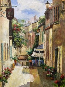 Neighborhood of Stone Villas Oil Painting