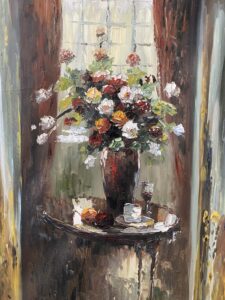 Still Life in Front of Window Oil Painting
