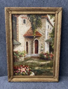 Sunny Italian Villa Oil Painting