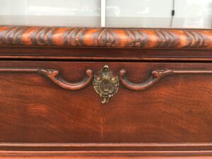  1950's Vintage Mahogany Carved Buffet 