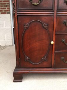 1950's Vintage Mahogany Carved Buffet 