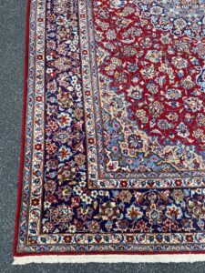 Vintage Persian Kershan Handmade Wool Area Rug