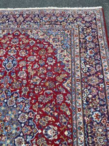 Vintage Persian Kershan Handmade Wool Area Rug