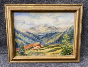 Original 1936 Mountain Scene Oil on Canvas by Louisa G. Koch