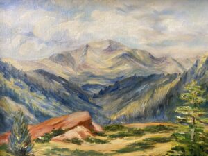 Original 1936 Mountain Scene Oil on Canvas by Louisa G. Koch