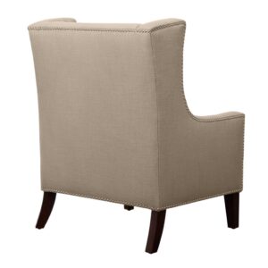Pair of New Linen Wingback Chairs