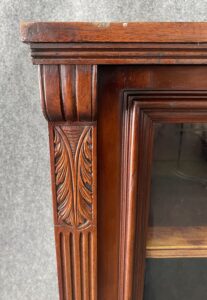 Large Walnut Victorian Three Door Bookcase