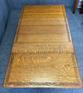 Monumental Ornate Victorian Solid Oak Dining Table with Winged Griffons