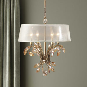 New Uttermost Gold Shaded Chandelier