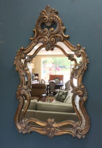 Elaborate Antiqued Gold Mirror