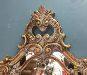 Elaborate Antiqued Gold Mirror