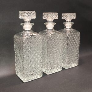 Set of 3 Square Decanters