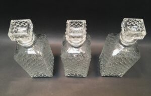 Set of 3 Square Decanters