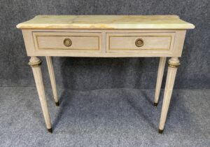 Louis XVI French Onyx Top Console Table