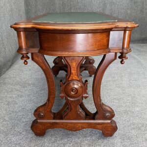 19th Century Burled Walnut Library Table