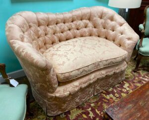 Luxurious Butterfly Back Pink Settee
