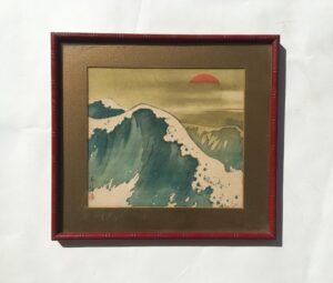 Chinese Woodblock Print of Rolling Waves