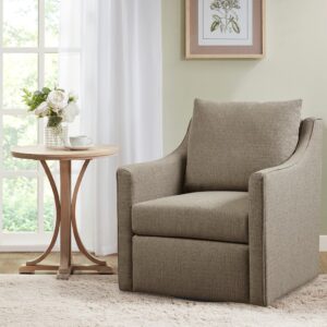 Pair of NEW Taupe Swivel Armchairs
