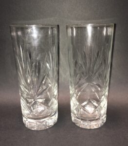Set of 6 Bohemian Crystal Water Goblets 