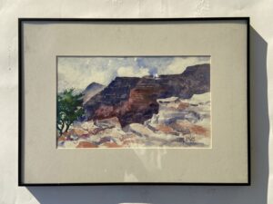 Mountain Scene Watercolor by Tom Jones