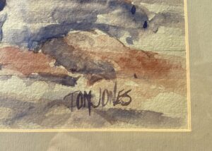 Mountain Scene Watercolor by Tom Jones