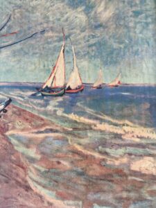 Giclee on Canvas of Van Gogh's "Fishing Boats on the Beach at Les Saintes-Maries-de-la-Mer"