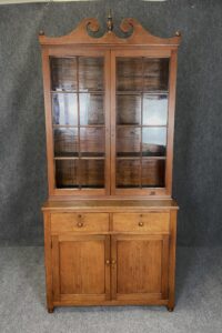 Early 19th Century Solid Walnut Stepback Cupboard