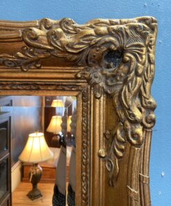 Beveled Mirror in Elaborate Gold Frame