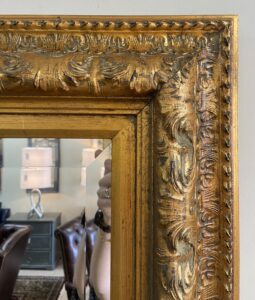 Horizontal or Vertical Gold Beveled Mirror