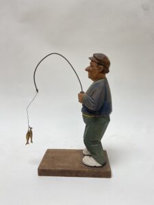 Signed Lars Trygg (1929-1999, Swedish) Fisherman Statue