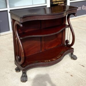 Elaborate Early 1900's claw Foot Bookshelf with Sweeping Curved Sides