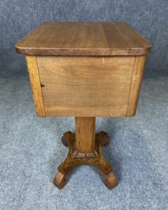 Solid Mahogany Empire Pedestal Two Drawer Stand
