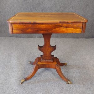 19th Century Rosewood One Drawer Inlaid Table