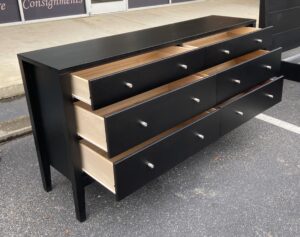 American-Made Modern Black Dresser 