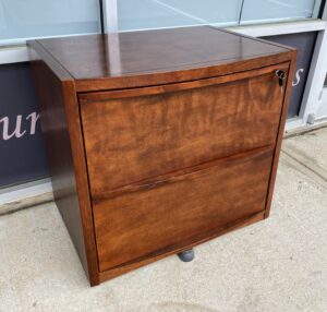 Two Drawer Bow Front File Cabinet