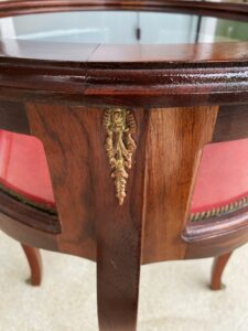French Provincial Curio Table with Lock & Key 